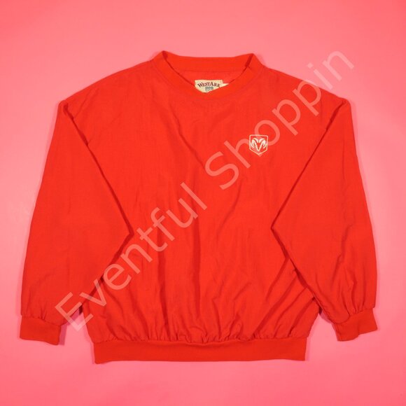 Vintage Dodge Pullover Mens XL Red Windbreaker Jacket 1980s Made In USA - Picture 2 of 7